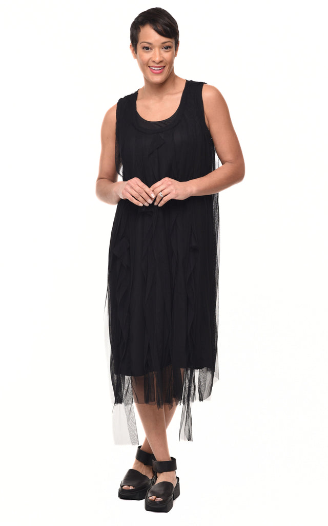 Martine Womens Dress in Black with Liner