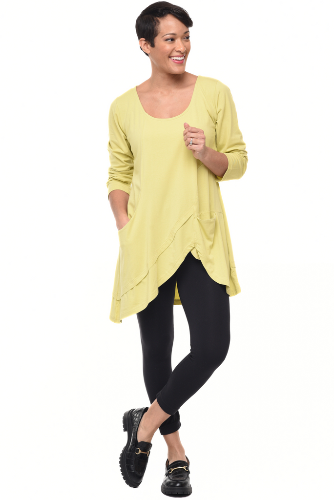 Rachel Womens Tunic in Lime Size Small