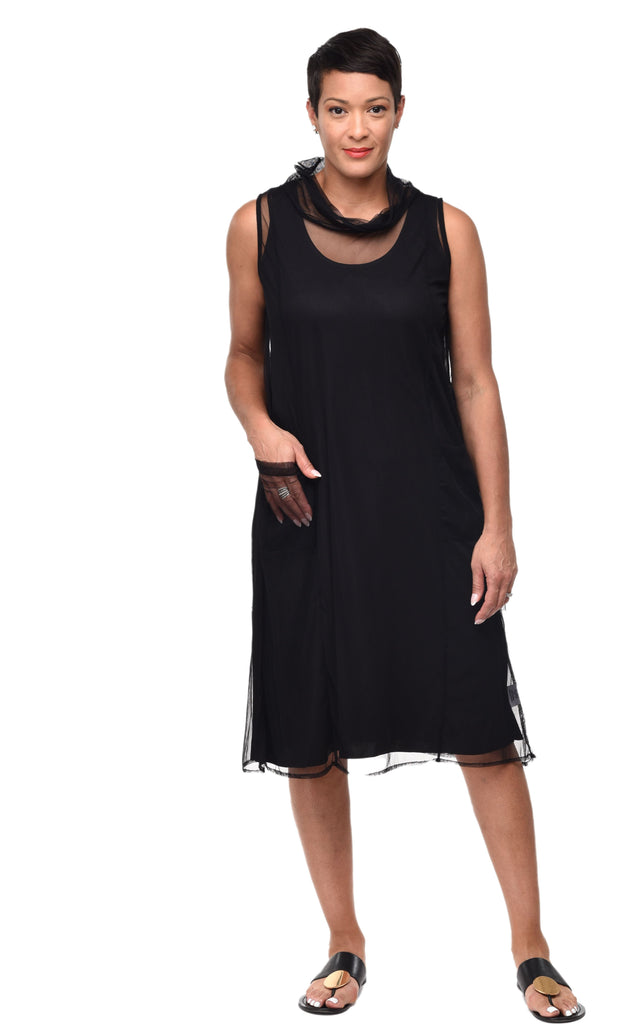 Mazlyn Dress in Black with Liner