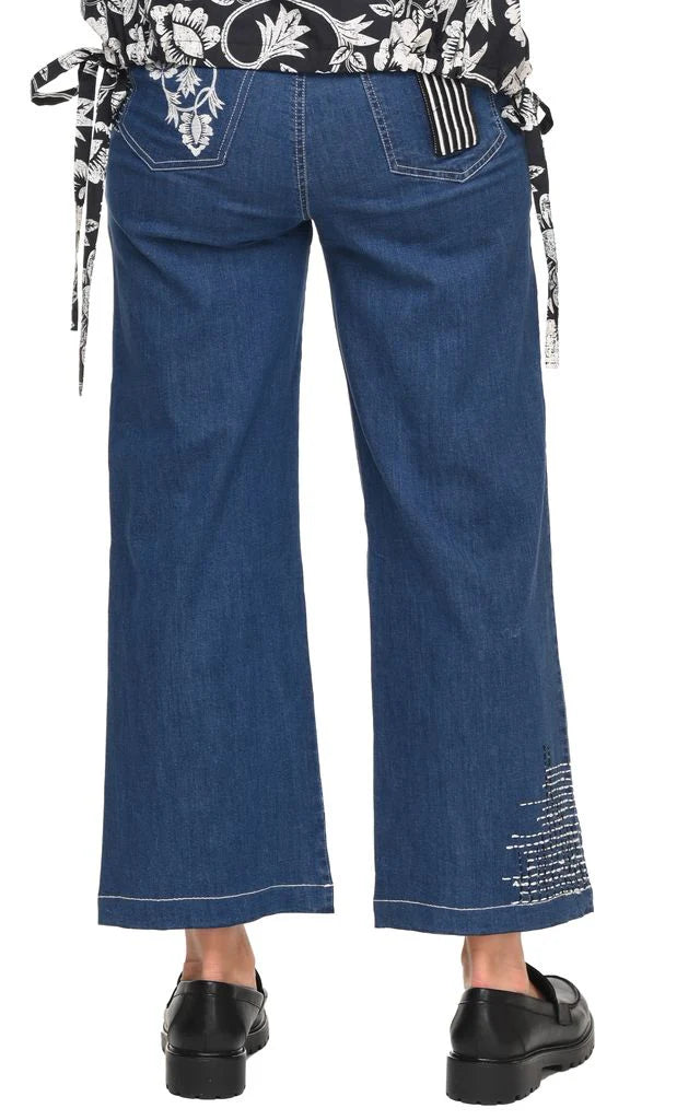 Tulip Clothing Wylie Denim Womens Pant with Harvest Floral