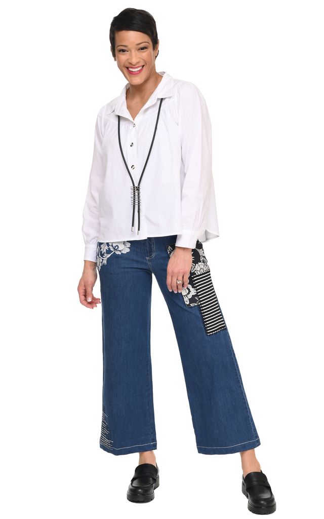 Tulip Clothing Sadie Womens Blouse in White