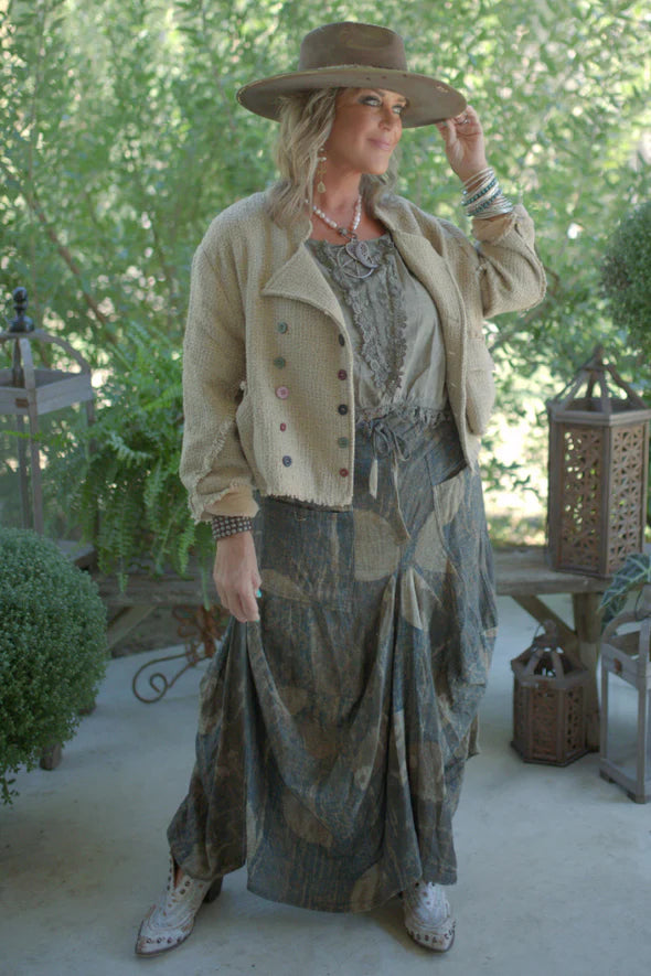 Jaded Gypsy A Moment In Time Womens Jacket in Taupe