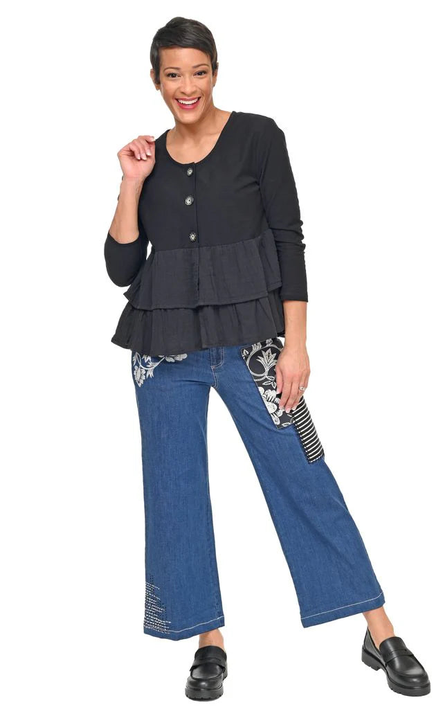 Tulip Clothing Cherub Womens Cardigan in Black