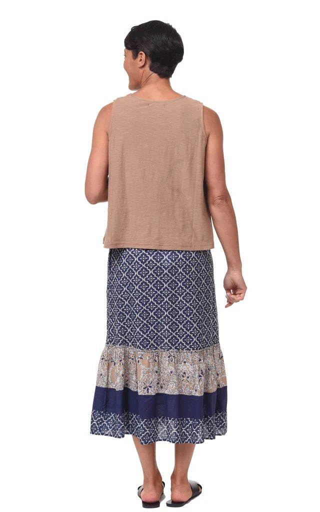 Ryder Womens Tiered Skirt in Tile