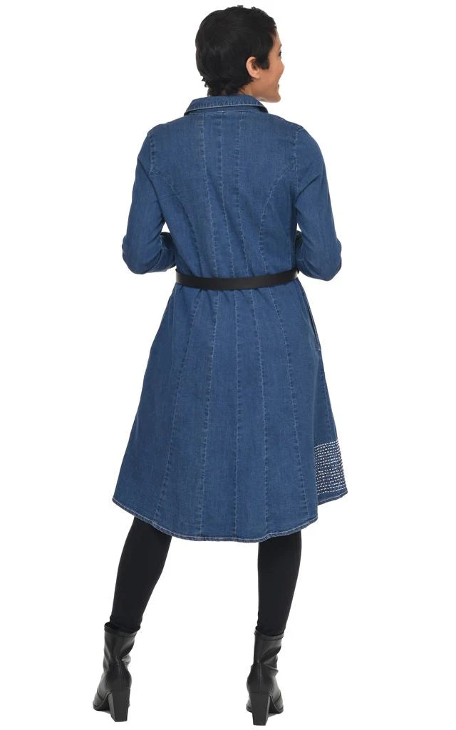 Tulip Clothing Elsa Womens Dress in Denim
