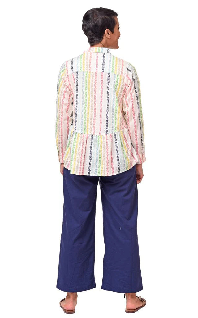 Prairie Womens Cotton Blouse in Leaf Vine