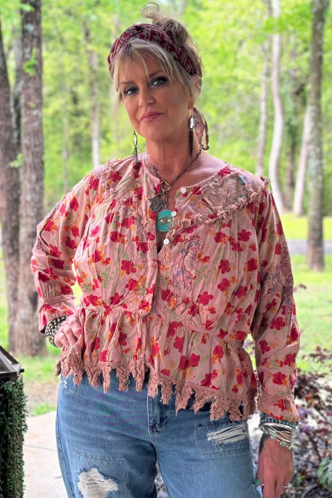 Jaded Gypsy Strawberry Fields Womens Jacket Top