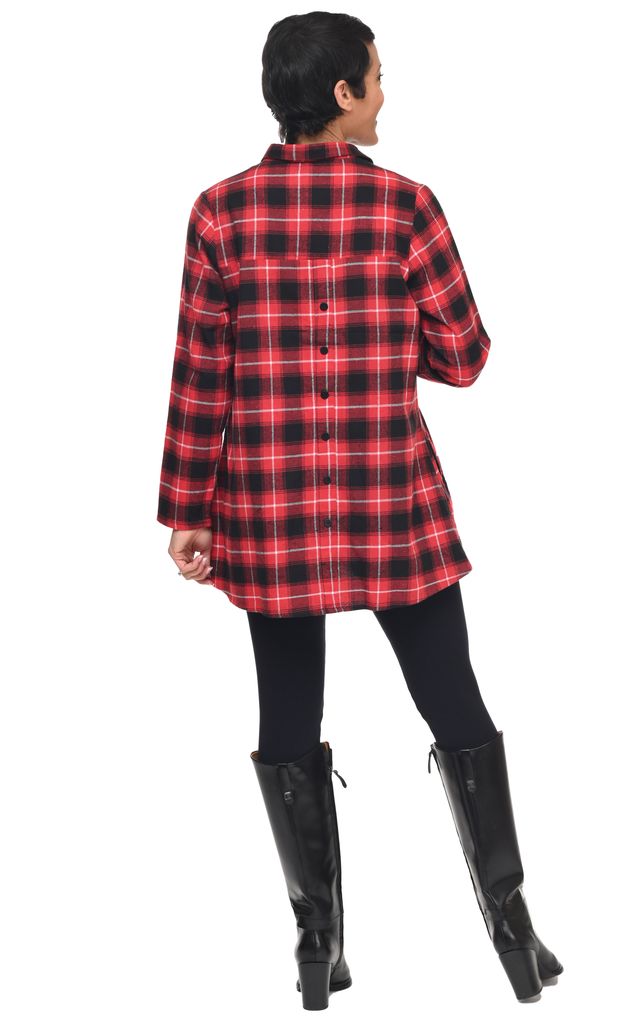 Tulip Clothing Logan Womens Flannel Shirt in Pembroke