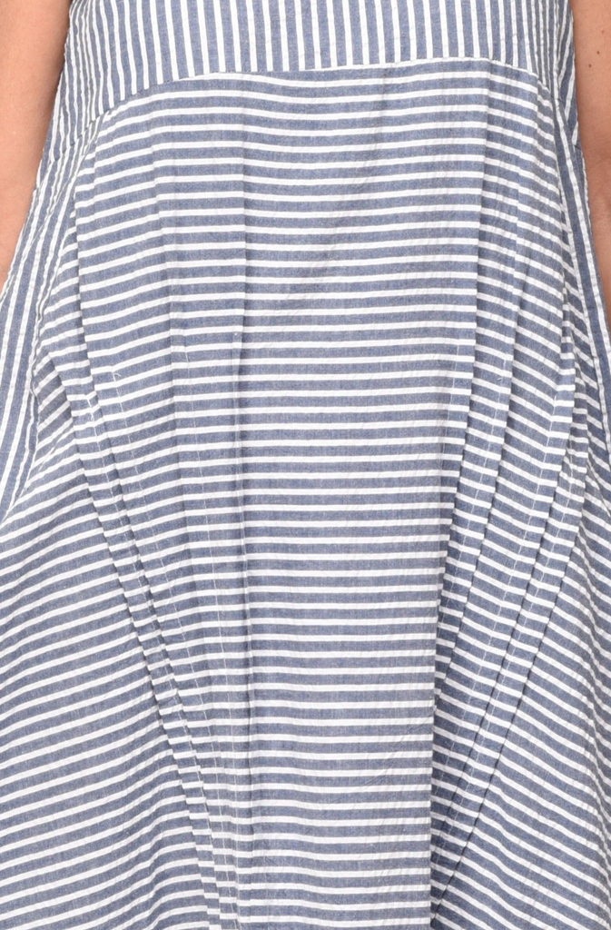 Lennon Dress in Marina White Seersucker Stripe