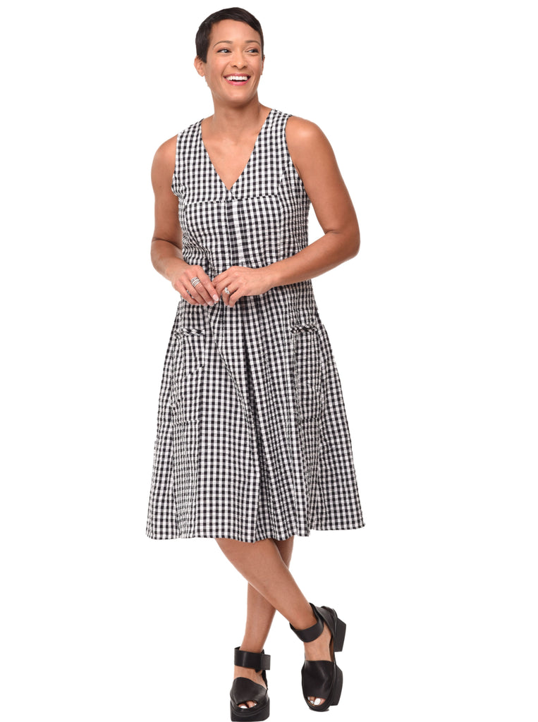 Poppie Womens Dress in Big Indy Check