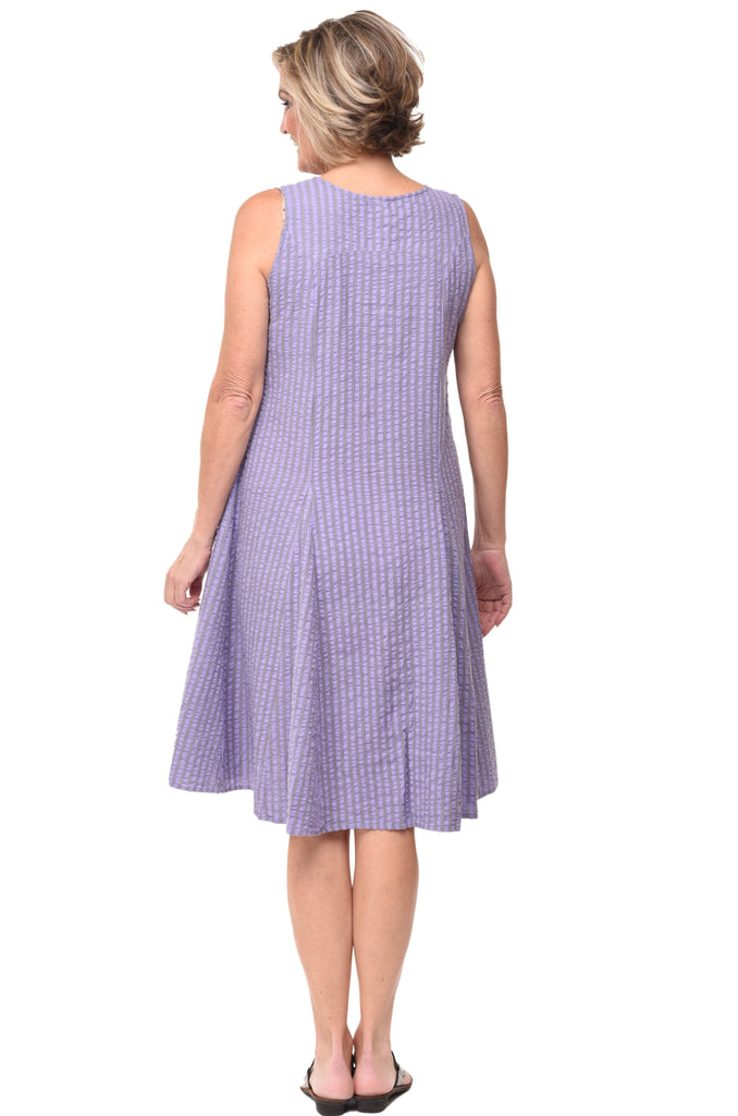 Poppie Dress in Sully Seersucker Stripe