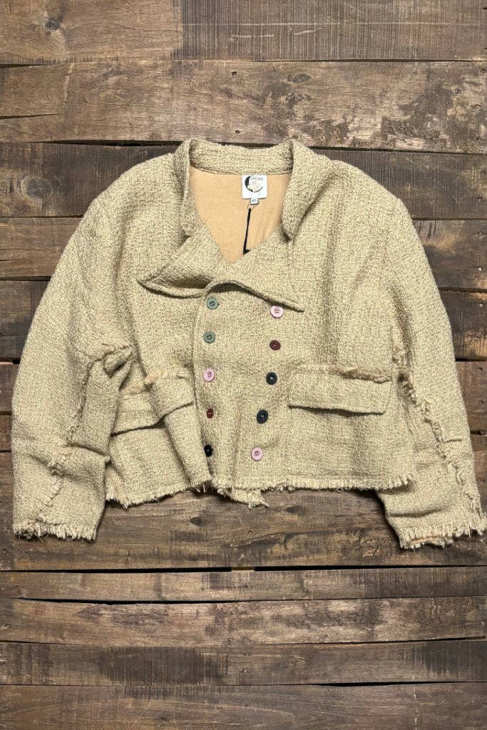 Jaded Gypsy A Moment In Time Womens Jacket in Taupe