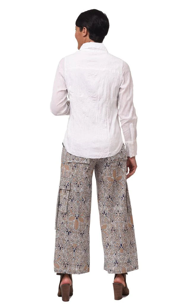 Gretchen Womens Button Down Shirt in White