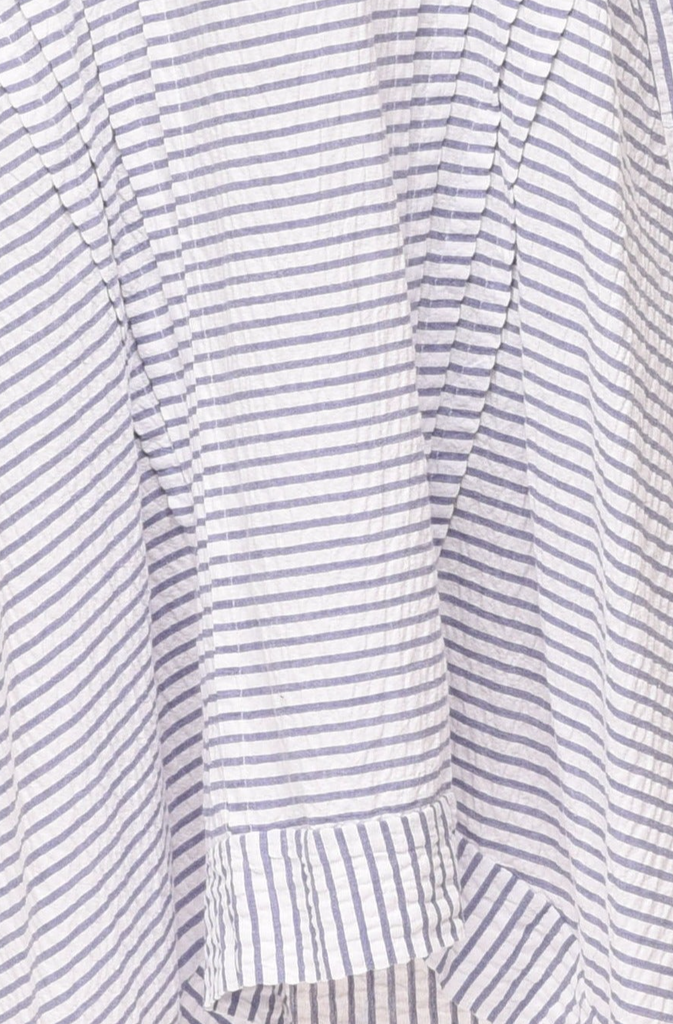 Lennon Womens Dress in White Peri Seersucker Stripe