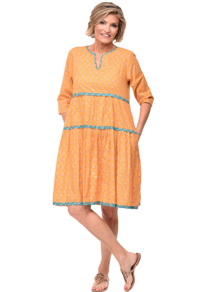 Hayley Womens Dress in Saffron