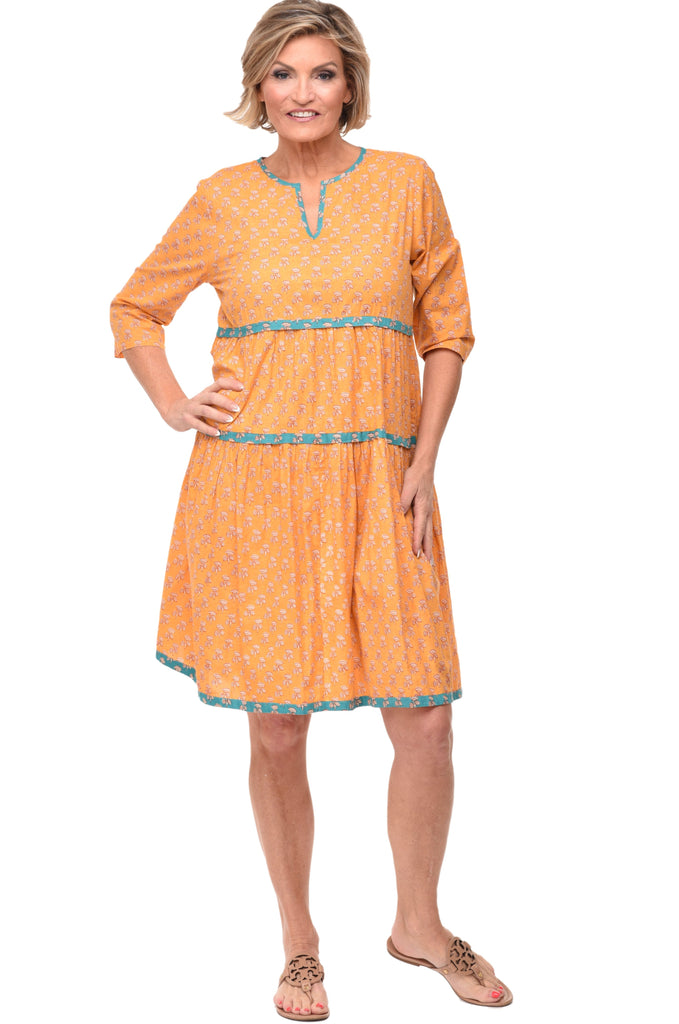Hayley Womens Dress in Saffron