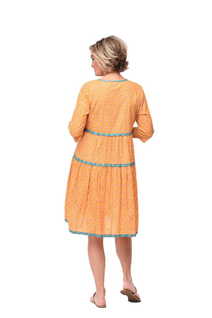 Hayley Dress in Saffron