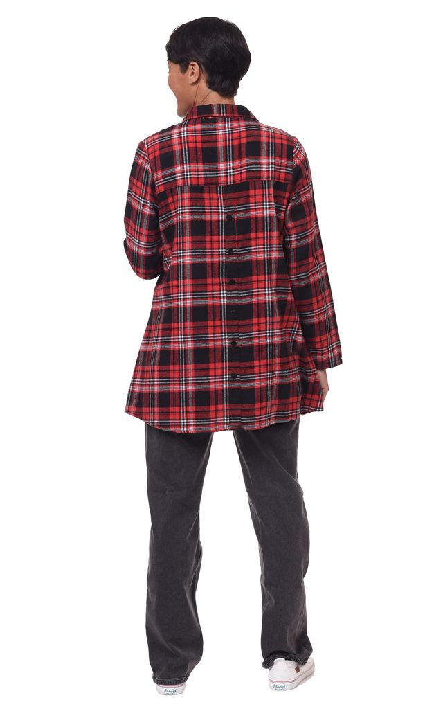 Logan Womens Long Sleeve Tunic in London Flannel