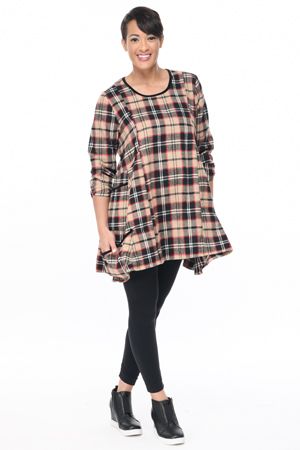 Maddie Womens Tunic in Melrose Flannel