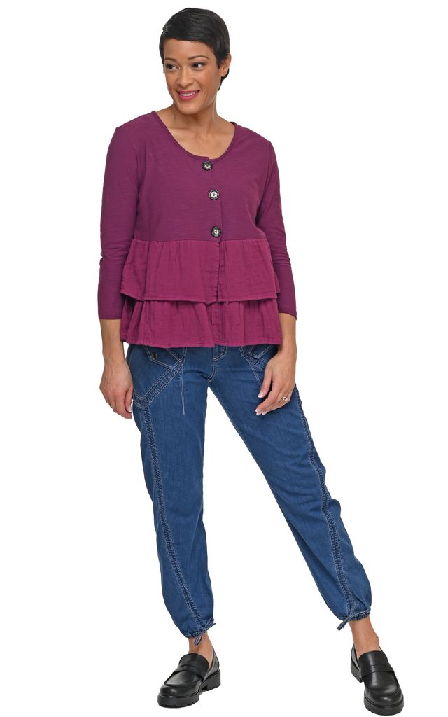 Tulip Clothing Cherub Womens Cardigan in Mulberry