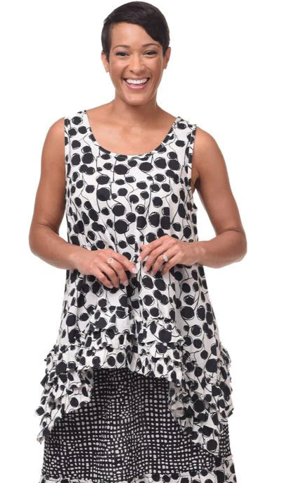 Lily Womens Sleeveless Tunic in Banyan