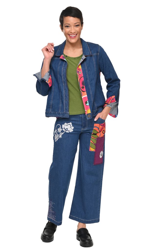 Tulip Clothing Clarissa Womens Denim Jacket with Galapagos