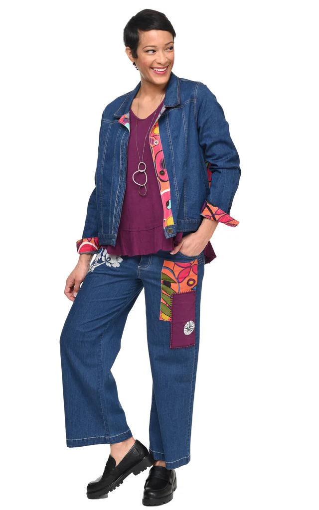 Tulip Clothing Clarissa Womens Denim Jacket with Galapagos