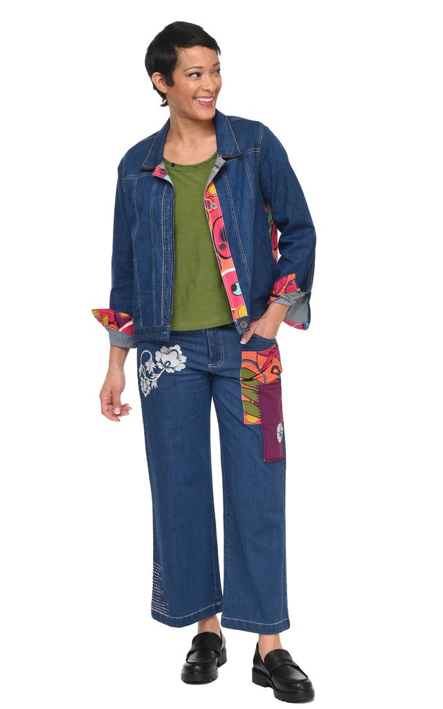 Tulip Clothing Clarissa Womens Denim Jacket with Galapagos