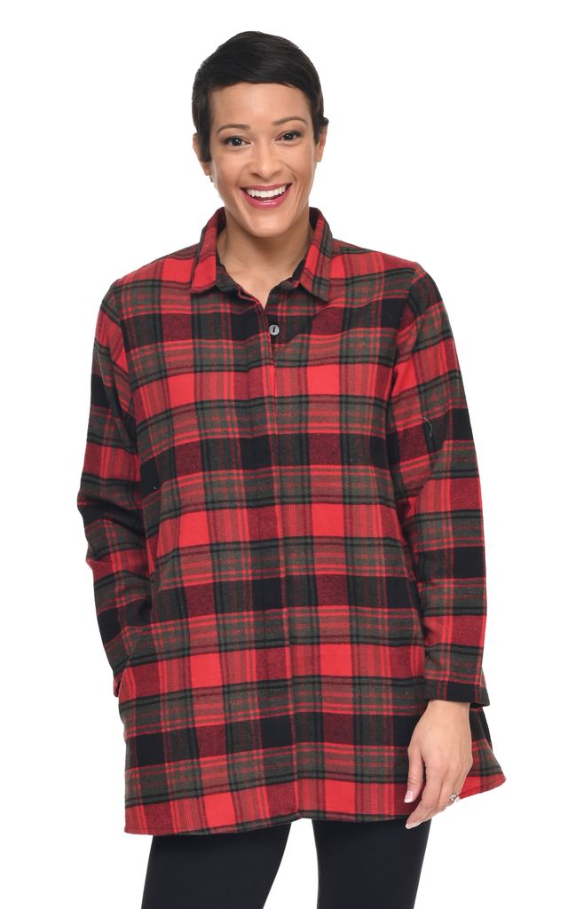 Tulip Clothing Logan Womens Flannel Shirt in Dundee