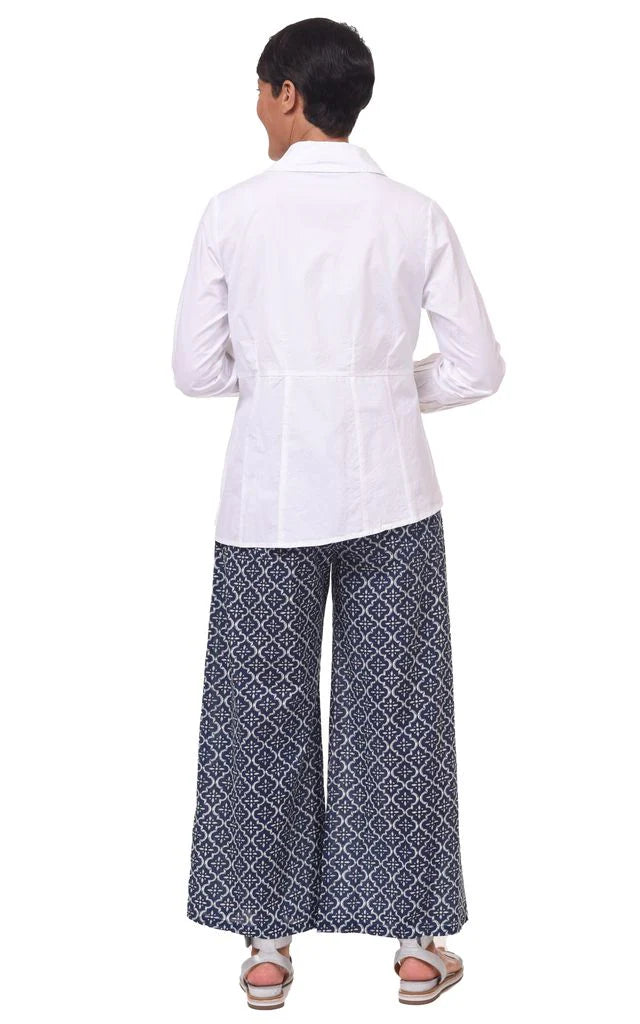 Opera Womens Asymmetrical Blouse in White