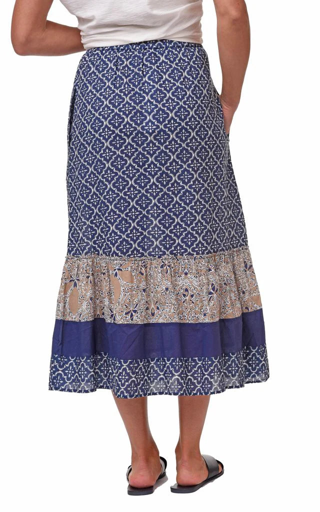 Ryder Womens Tiered Skirt in Tile