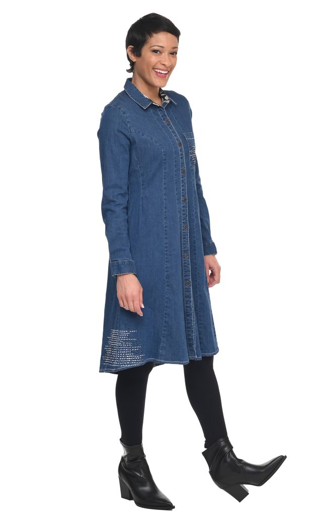 Tulip Clothing Elsa Womens Dress in Denim