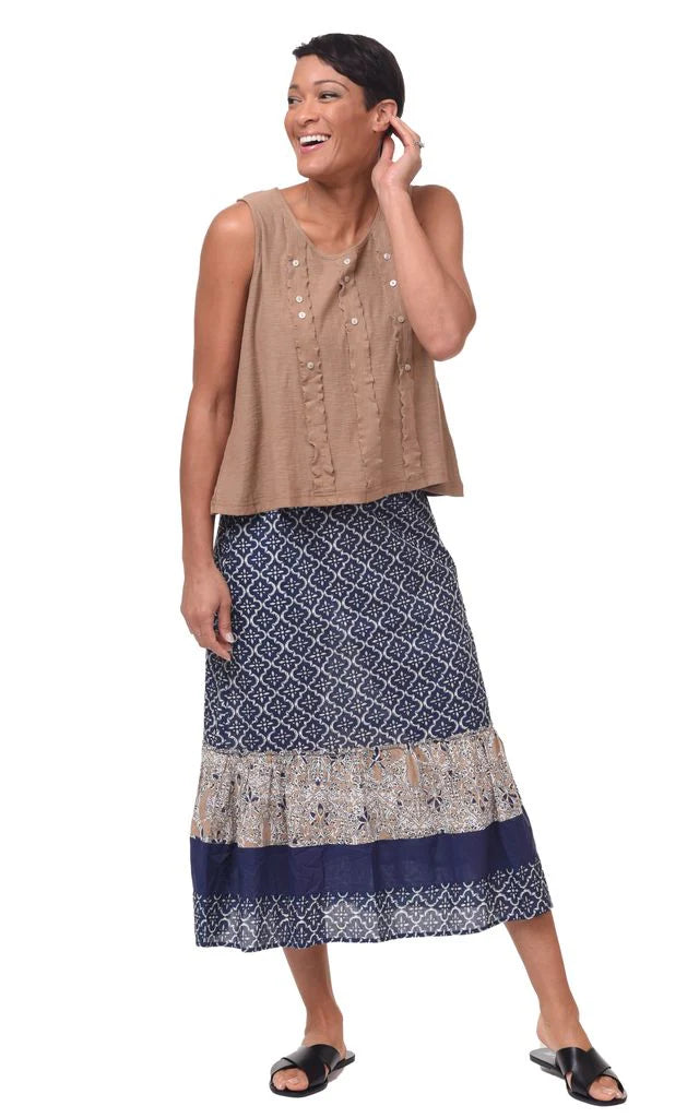 Ryder Womens Tiered Skirt in Tile