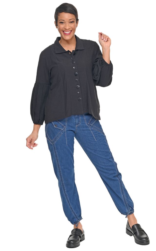 Tulip Clothing McKenna Womens Blouse in Black