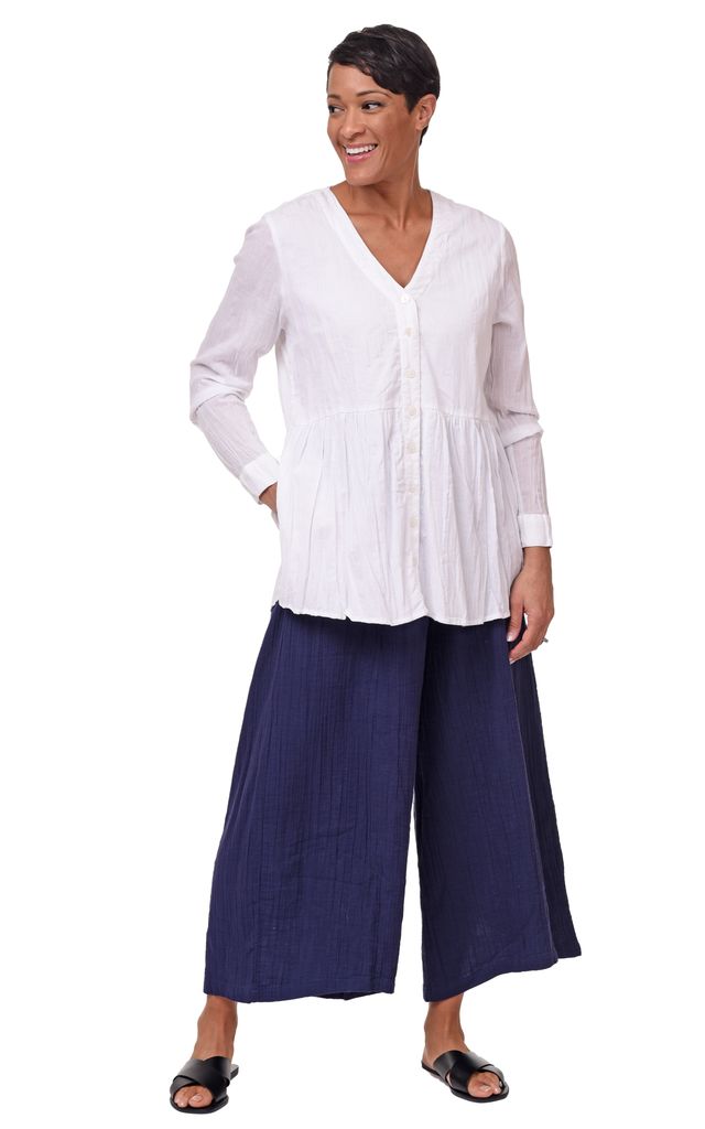 Rosalinda Womens Long Sleeve Top in White