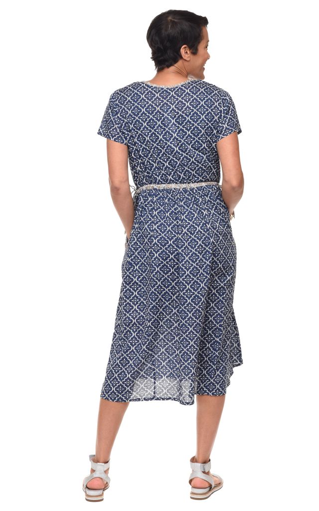 Fulton Dress Womens Midi Dress in Tile