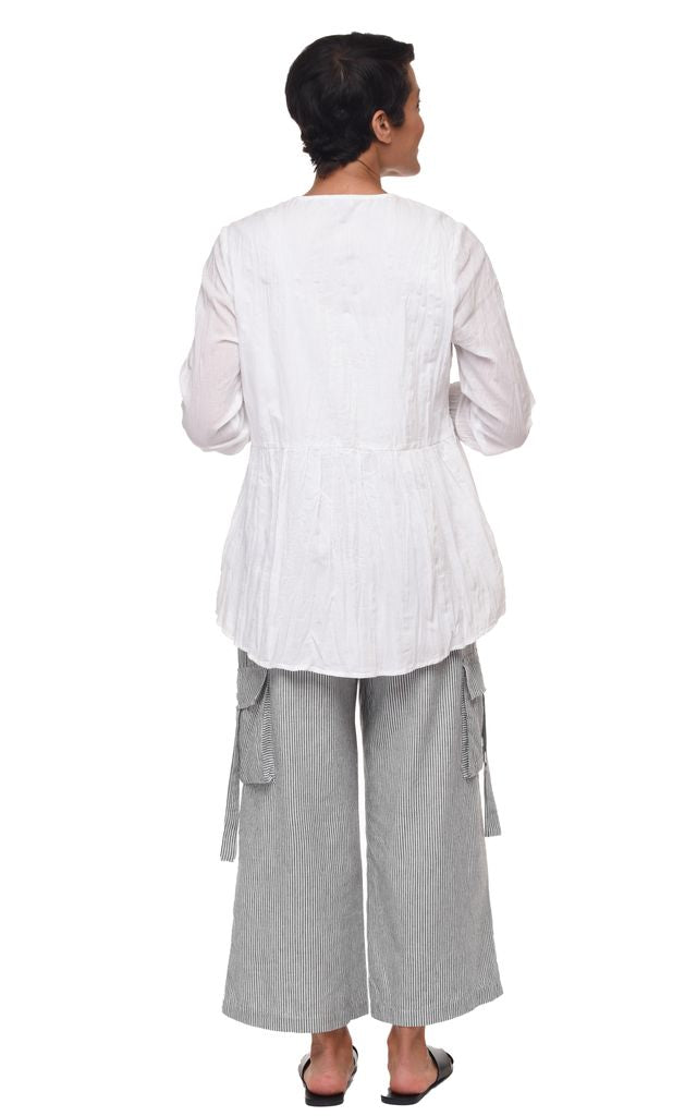 Calista Womens Cargo Pant in Ticking Stripe