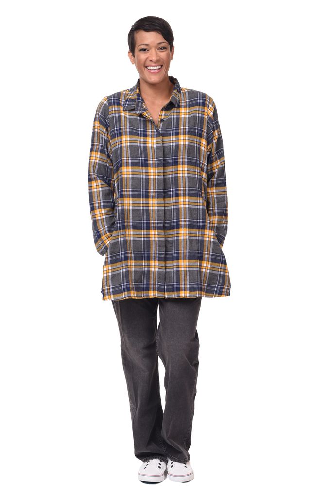 Logan Womens Top in Amarillo Flannel