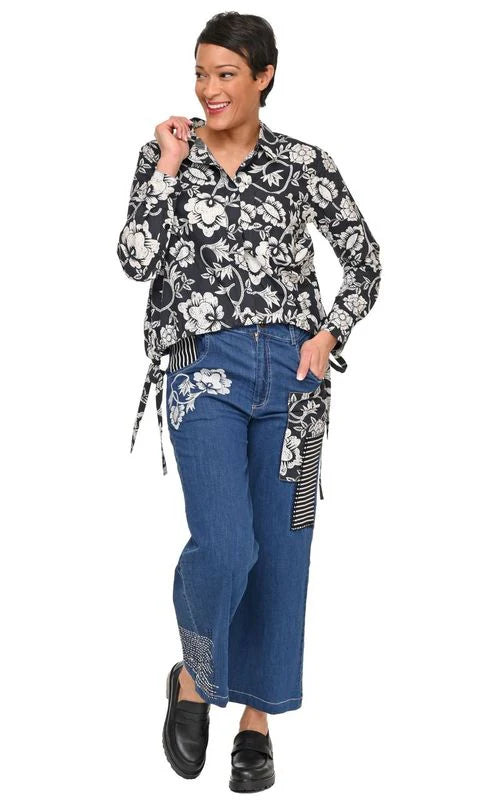 Tulip Clothing Sardinia Womens Blouse in Harvest Floral