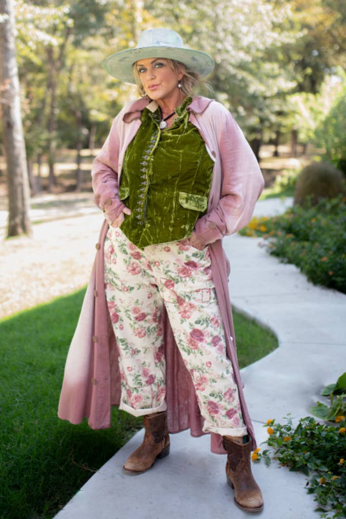 Jaded Gypsy Womens Traveler Pants in Vintage Rose