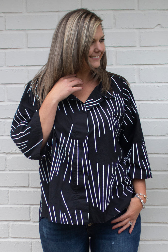 Alice Tunic in Black Matchstick X-Large