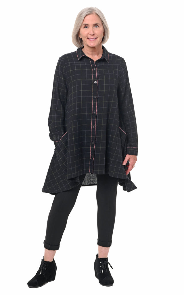 Alexandria Womens Tunic in Scalloway Flannel