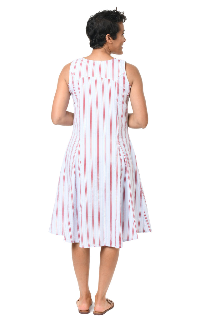 Poppie Dress in Whitman Stripe