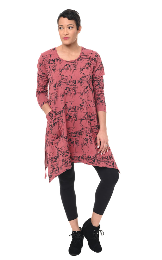 Tully Womens Tunic in Marsala Etching