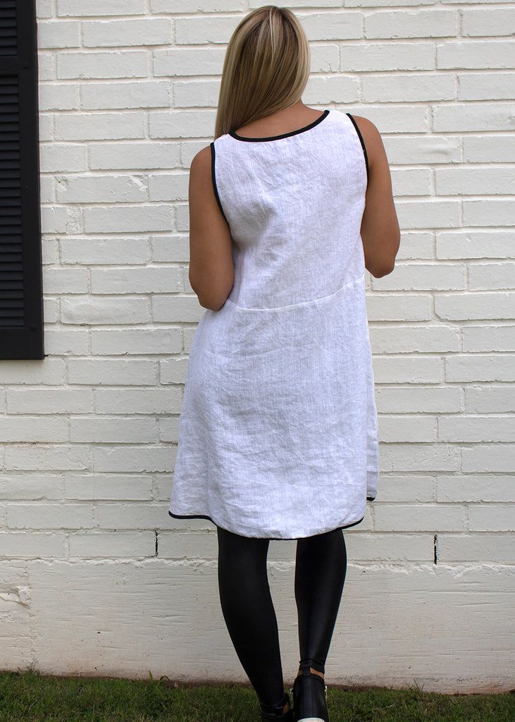 Penny Tunic or Dress in White Small - Med