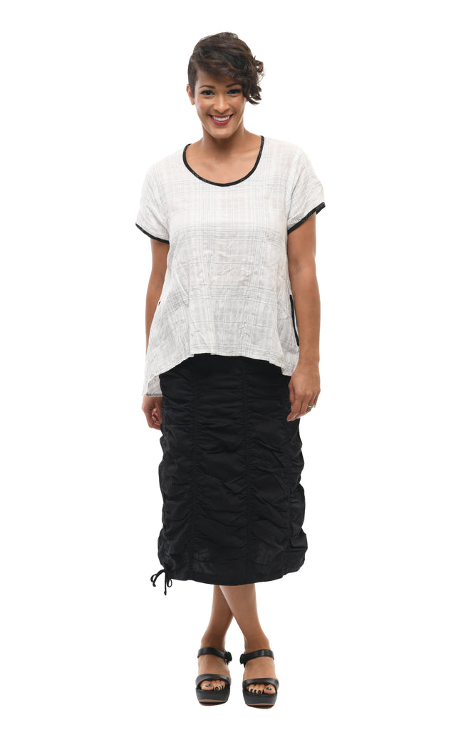 Valencia Womens Skirt in Black Cotton