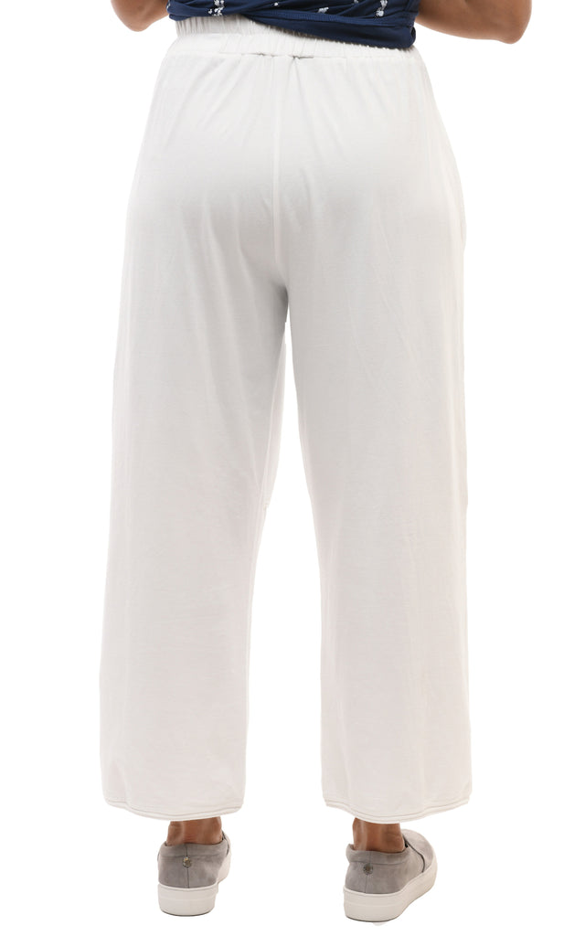 Laila Lounge Pant in Cream Cotton