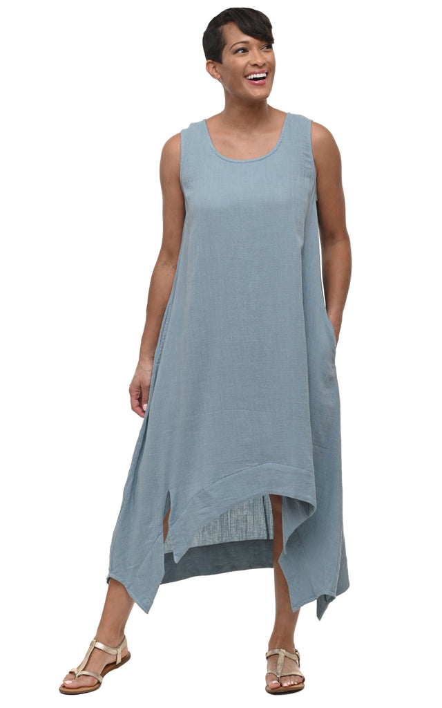 Simply Perfect Womens Dress Cotton Gauze in Abyss